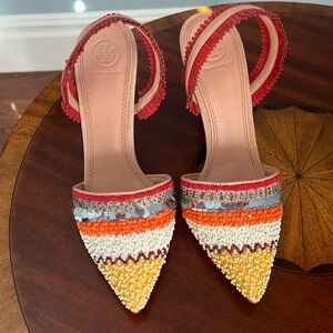 Tory Burch Isle Beaded Pumps